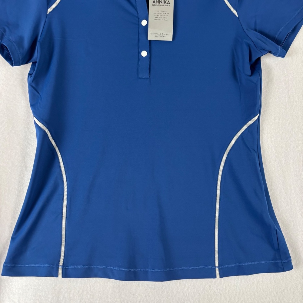 Annika, Women’s Size S, Blue, DryTec, Polo Shirt, UPF 50+, NWT Cutter and Buck - Picture 3 of 12